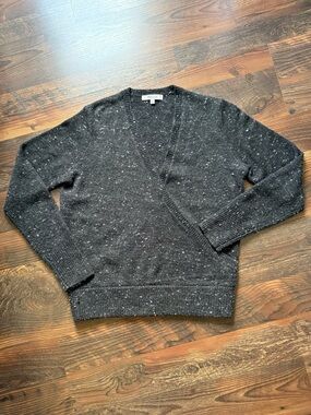 Madewell Donegal Wrap-Front Sweater - Made with the "Coziest Yarn" - Size S